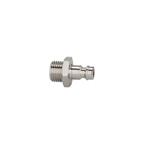 Riegler Nippel für Kupplungen NW 5, Messing vernickelt, G 1/4 AG