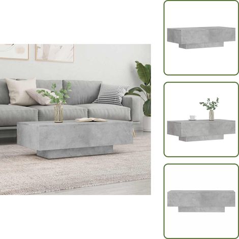 Couchtisch Betongrau 100x49,5x31 cm Holzwerkstoff - Couchtisch - Wohnzimmerstil - Moderner Couchtisch - Holzmöbel - Grau Sofa Tisch (1/5)