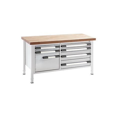 Banco de trabajo de altura regulable  bastidor modular  anchura