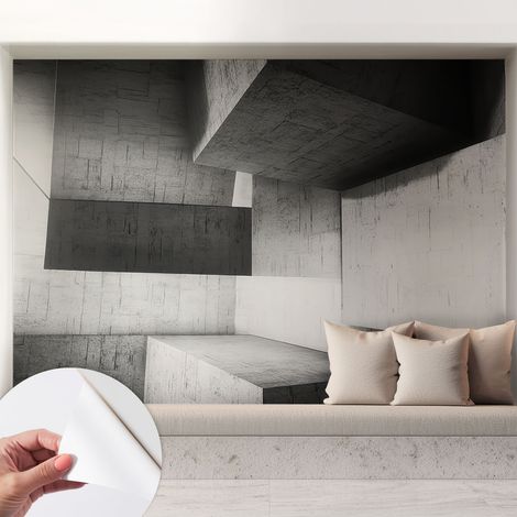 Tapete Selbstklebend - abwaschbar - trendige Wanddeko - elegant Fototapete Geometrische Skulpturen 208x146 cm (1/5)