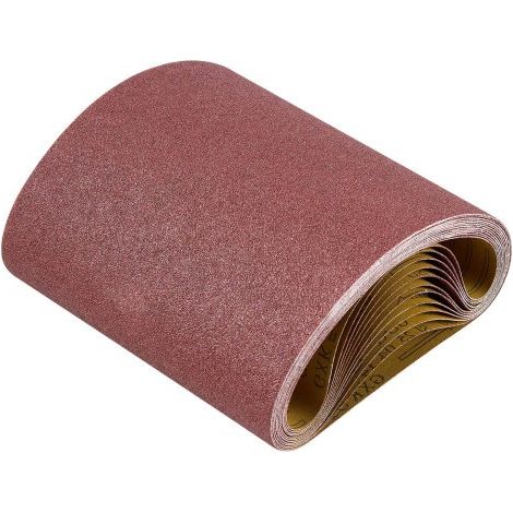 Bande Abrasive, 202 x 485 mm, Bande de Ponceuse, Grain 80, Lot de 12 Bandes Abrasives en Oxyde d'Aluminium pour Ponceuses à Bande, Travail Ponçage du Bois, Acier, Aluminium, Métaux Non Ferreux (1/3)