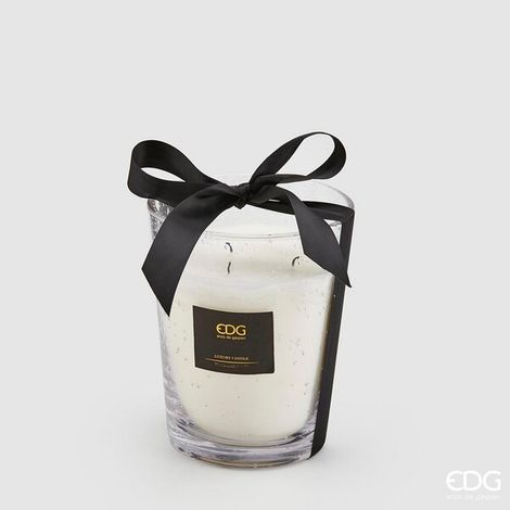 EDG Enzo De Gasperi Candela con Bolle H 16 Cm D 13 Cm Vetro Cotton