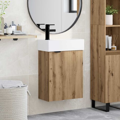 Módulo de baño con grifería Roble Artesanal 45,5 x 22,5 x 84 cm