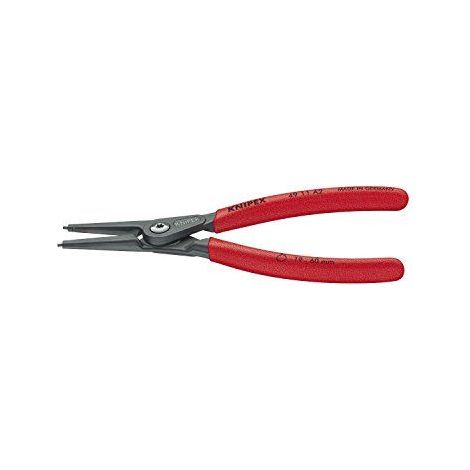 Knipex Pince de precision pour circlips pour circlips exterieurs d'arbre grise atramentisee, gainees en plastique antiderapant 140 mm 49 11 A1