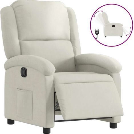 Maison Exclusive - Relaxsessel Elektrisch Creme Samt