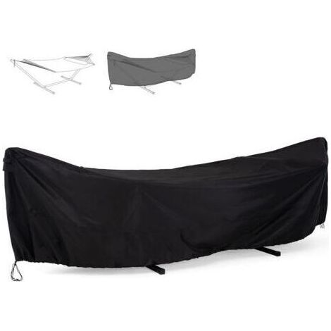 Housse de Hamac Extérieur Imperméable, Baches Complète Oxford 420D, Bache de Protection Adaptée pour Hamac et Hamac Double, Coupe-Vent, Résistant à l'hiver, aux Intempéries (285 x 17 X 80 cm) (1/2)