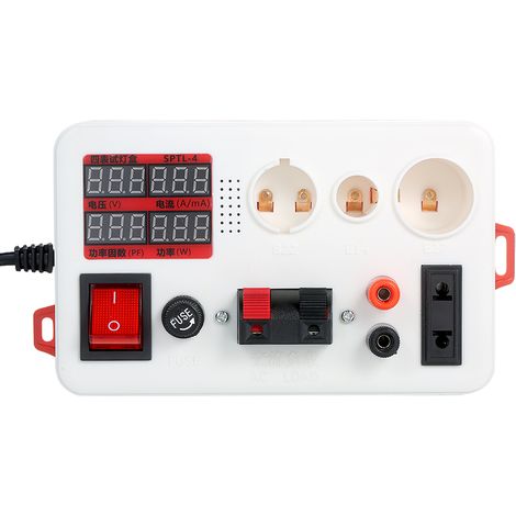 Testeur de puissance LED, boîtier de test, pince de test, wattmètre pour ampoules, lampes, lanternes, mesure des paramètres électriques (tension, courant, puissance, facteur de puissance), prise UE. (1/4)