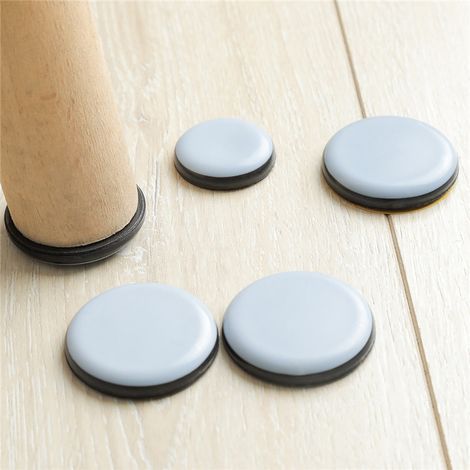 16 PCS Patins Glisseurs pour Meubles Auto-adhésifs, Patins en Téflon Diamètre Rond 40mm pour Chaise,Canapé,Bureau,Table,Fauteuil (1/5)