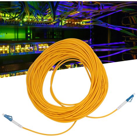 Cordon de brassage à fibre optique monomode LC/UPC vers LC/UPC de 20 m et de 3 mm² (1/5)
