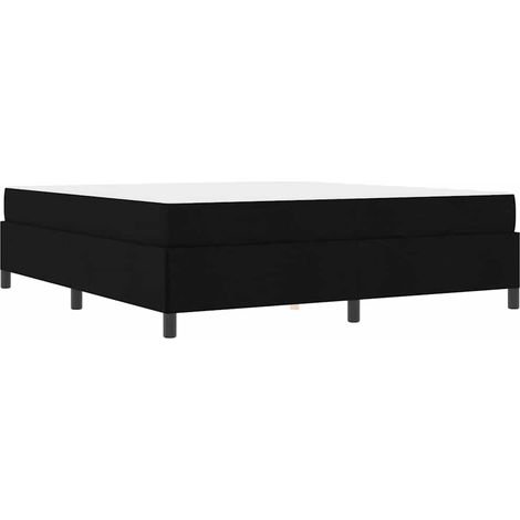 Cama tipo Box Spring Negro 180 x 200 cm tela vidaXL (1/5)