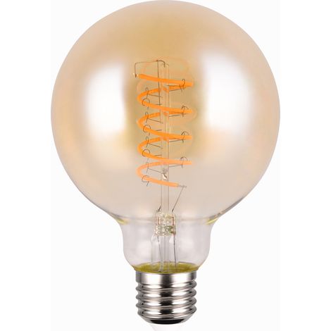 E27 Deko LED - 7 Watt, 400 Lumen, 1800 K warmweiß - Ø9,5cm 3 Stufen Dimmer