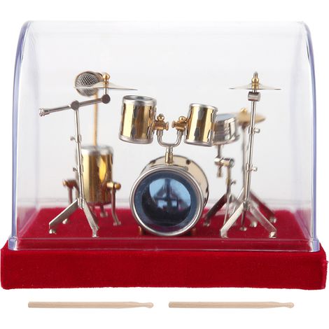 Miniature Kit de Batterie Musicale Modèle Décoratif pour Vitrine (14 cm) (1/5)