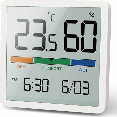 Portable digital thermometer/hygrometer with high precision, temperature and hygrometer for ambient temperature control, ambient air control, climate monitoring (1/5)