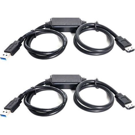 x 5V eSATA auf USB 3.0 Stromadapterkabel, USB 3.0 auf eSATA HDD/SSD/ODD Stromwandlerkabel, 1 m (1/5)