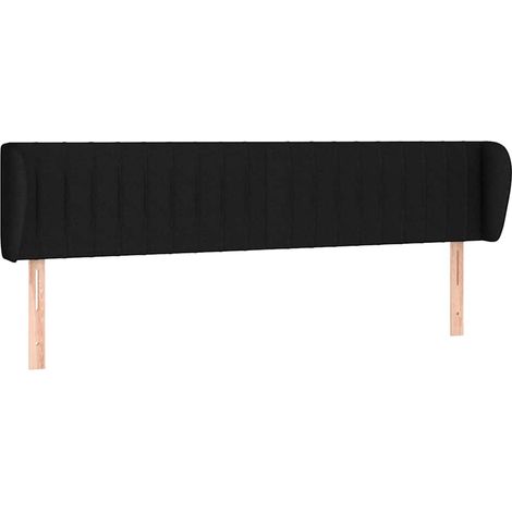 Maison Exclusive - Kopfteil mit Ohren Schwarz 203x23x78/88 cm Sto (1/5)