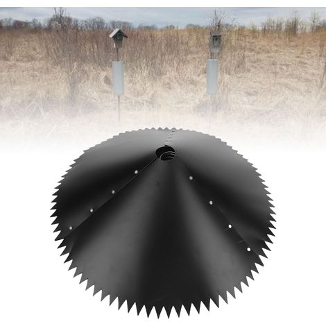Protector antiardillas para poste de alimentación, PVC, acero inoxidable, montaje exterior, protector negro [Disuasivo para ardillas] + [Protector antiardillas] + [Protector negro] + [PVC, acero inoxi (1/5)