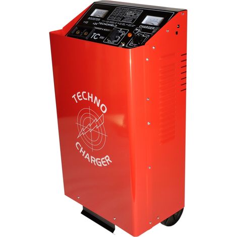 Chargeur démarreur de batterie 1380 Ah-12-24V Charge 120A auto poids lourds TEC800 sur roues Tecnoweld (1/5)