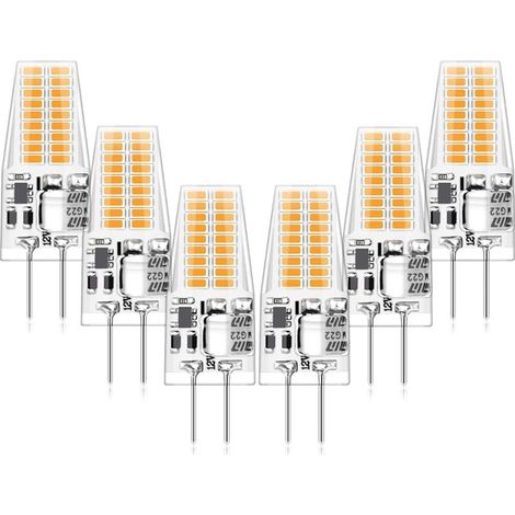 G4 Led Warmweiß Birnen, 3W G4 LED Birnen 12V, Ersatz für 30W Halogenlampen, Energiesparlampe 3000K, 300LM AC/DC LED Lampen Nicht Dimmbar, 6er Pack