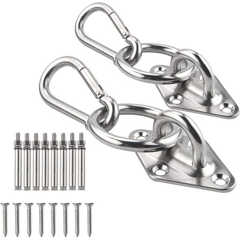 Kit amaca sospesa - Ganci e moschettoni ultra resistenti - Per veranda, giardino, balcone, gazebo o qualsiasi altra struttura della tua casa che possa supportarla