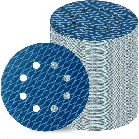 70 PièCes Ponceuse Orbitale Papier Abrasif 5 Pouces 8 Trous Disque Abrasif Papier Abrasif 320 Grains pour Anti-Blocage Losange Disques Abrasifs (1/5)