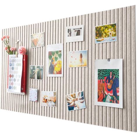 Tableau d'affichage en feutrine - Tableau en feutrine autocollant - Tableau d'affichage - Tableau en liège - Panneau de présentation - Panneau de présentation pliable - 60 x 40 cm - Feutrine - Camel f (1/5)