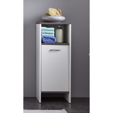 Meuble bas de salle de bain contemporain blanc Toscane (1/5)