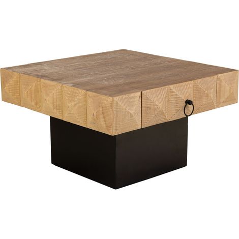 Mesa de centro de madera marrón 81.5x86x46