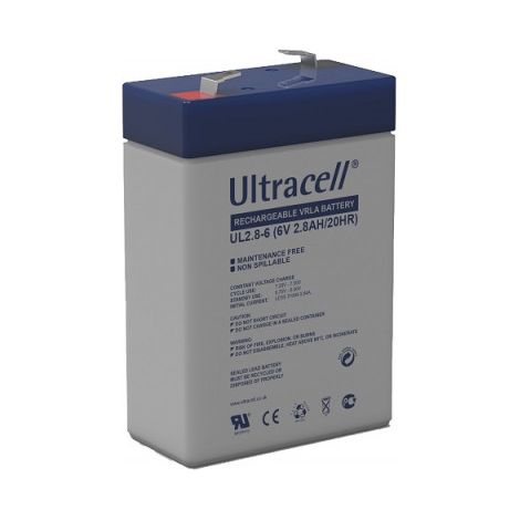 Batterie plomb étanche UL2.8-6 Ultracell 6v 2.8ah