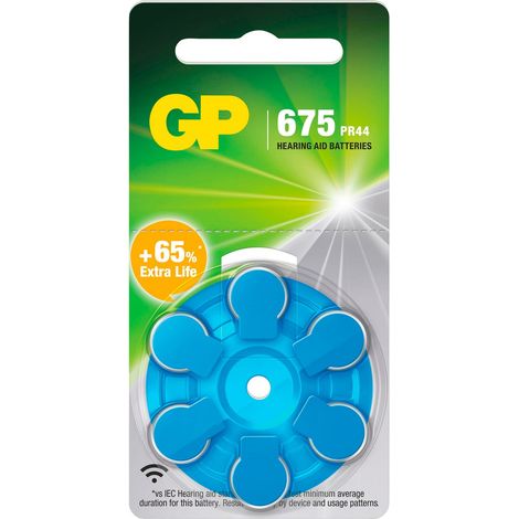 GP ZA675 , Hörgeräte Batterie, PR 44, 6 Stück (1/5)