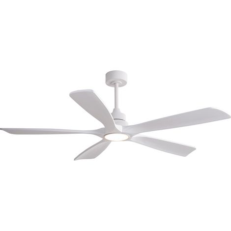 Ventilador de techo 105 cm de metal y madera blanco con LED silencioso – MEUBLIV (1/5)