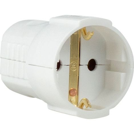 Schutzkontaktkupplung 230V weiß für Leitungen bis 1,5mm² IP20
