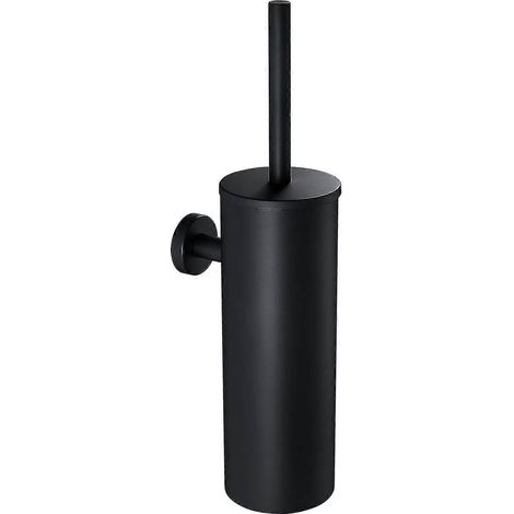 Ensemble brosse et support WC en acier inoxydable 304, brosse WC chromée noire avec support, brosse WC noire avec manche (1/5)