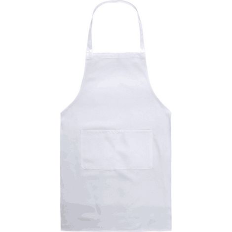 Tablier chef femme couleur unie, durable, confortable, poche avant lavable, usage cuisine, pâtisserie (1/5)