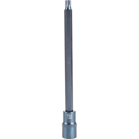 Lot d'embouts douille étoile Torx T50 – S2 acier allié bleui – antirouille – haute précision – clé à cliquet