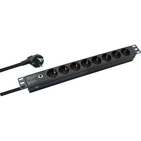 HELOS 19'' MULTIPRISE PROFESSIONAL, 8-FACH, NOIR, 2,0M, SANS SCHALTER 262834