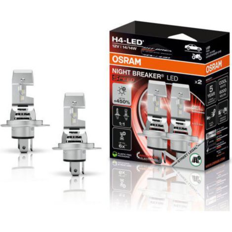 Osram Scheinwerferlampe H4 Night Breaker LED Speed 450 2 Stück (1/3)