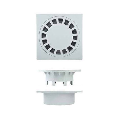 Siphon de sol 30x30 cm – évacuations Ø 100/110/125 mm – pour caves et caniveaux – installation facile dans espaces confinés
