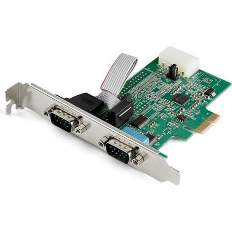 StarTech.com Scheda Seriale PCI Express con 2 Porte - Controller PCIe RS232 - 16950 UART - Scheda Seriale di Espansione DB9 a Profilo Basso - Compatibile Windows e Linux (1/5)
