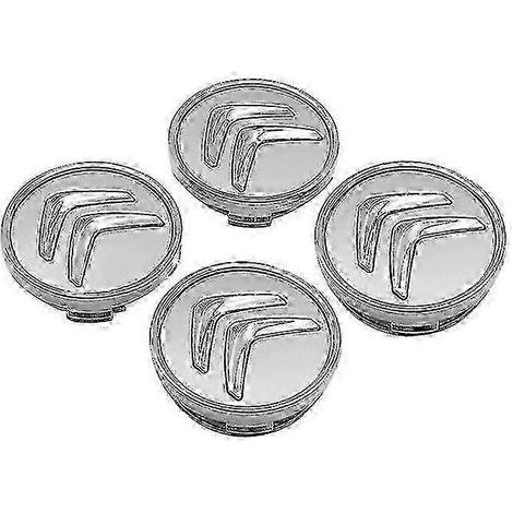 Jeu de 4 enjoliveurs de roue pour Citroën C2, C3, C4, C5, C1, Elysée, GX, Picasso, Saxo, Cactus, DS3, DS4 et DS6, argent