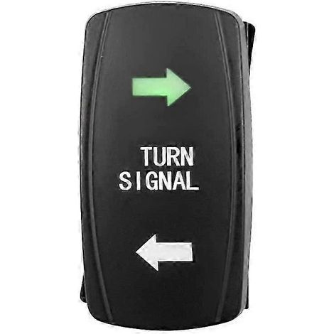 Interrupteur à bascule pour clignotants compatible avec camping-cars, véhicules tout-terrain, pick-ups, tracteurs et motos. Interrupteur étanche 4 broches avec LED verte. (1/5)