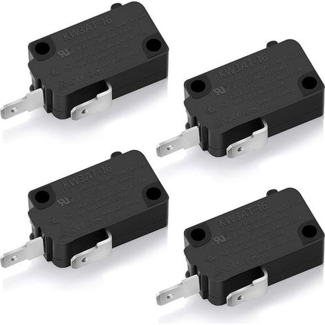 4 Interrupteurs de Porte Micro-Ondes KW3AT-16, 16A 125/250V, Contact Normalement Ouvert, Pièces Détachées Compatibles Four (1/5)