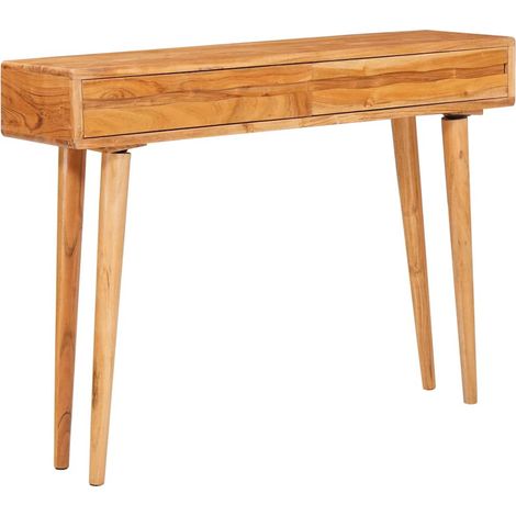 vidaXL  Console Table  Brown 110 x 30 x 80 cm Solid Acacia Wood