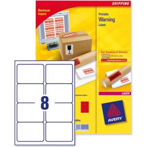 Warnhinweis-Etiketten 67,7x99,1mm Weiß 200x Stück (1/5)