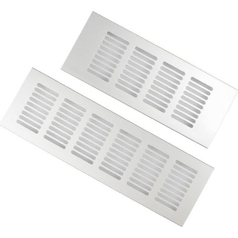 2PCS Grille de Ventilation Rectangulaire, Grille D'aération Rectangulaire, Grille D'aération, Grille Ventilation Rectangulaire, Grille d Aeration Rectangulaire pour une Ventilation Idéale 80 × 300mm (1/5)