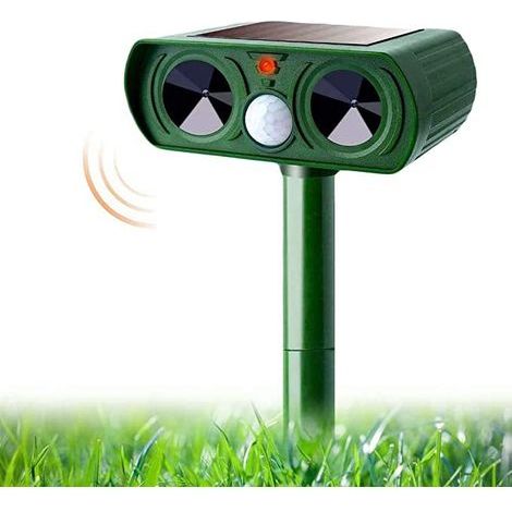 Outdoor Cat Repellent 1 PC, Ultrasonic and Flash Reader, Solar Charging, Prevents Dogs, Mice, and Pigeons for Garden Nursery (1/5)