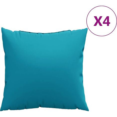 Maison Exclusive - Sofakissen 4 Stk. Blau 60x60 cm Stoff