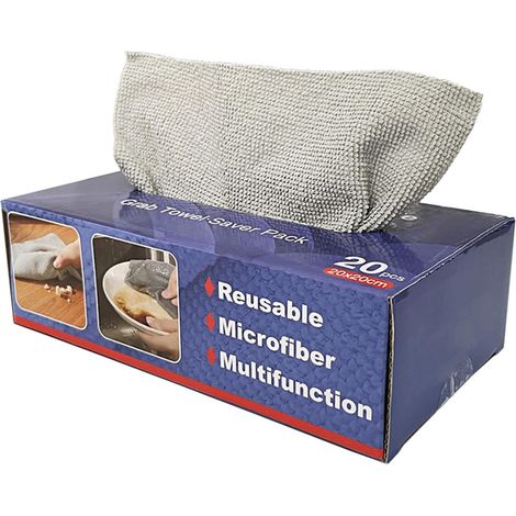 Disposable Microfiber Cloths, Super Absorbent Multi-Purpose Cleaning Cloths with Dispenser Box, Ideal for Kitchen, Bathroom, Home and Office (1/5)