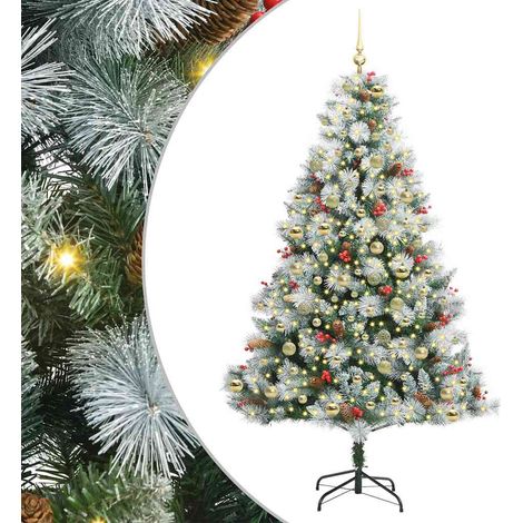 Künstlicher Weihnachtsbaum Grün und Weiß 210 cm vidaXL (1/5)