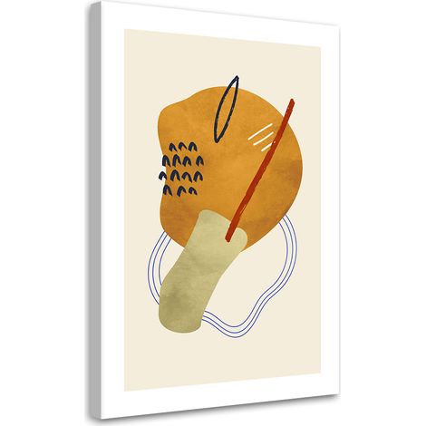 Tableau sur toile Contours et formes boho 70x100 (1/5)