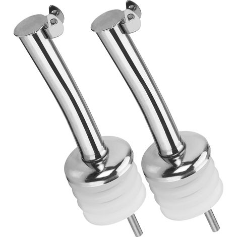 Verseurs pour bouteilles, lot de 2. Cilio, acier inoxydable/silicone, diamètre 2,4 x 9,3 cm (1/3)
